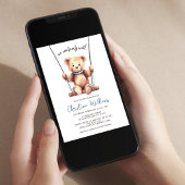 我々はBearly待ち少年ベイビーシャワー招待状 招待状