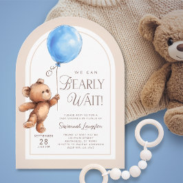 我々はBearly待ち少年ベイビーシャワー招待状 招待状