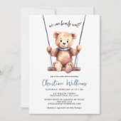 我々はBearly待ち少年ベイビーシャワー招待状 招待状 (正面)