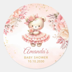 我々はbearly待ち水の色ボホベイビーシャワー ラウンドシール