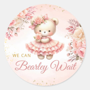 我々はbearly待ち水の色ボホベイビーシャワー ラウンドシール