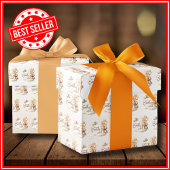 我々はbearly待つことができるBohoかわいいクマ赤ちゃんシャワー ラッピングペーパーシート