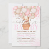 我々はbearly待つことができクマテーマ赤ちゃんシャワー 招待状 (正面)