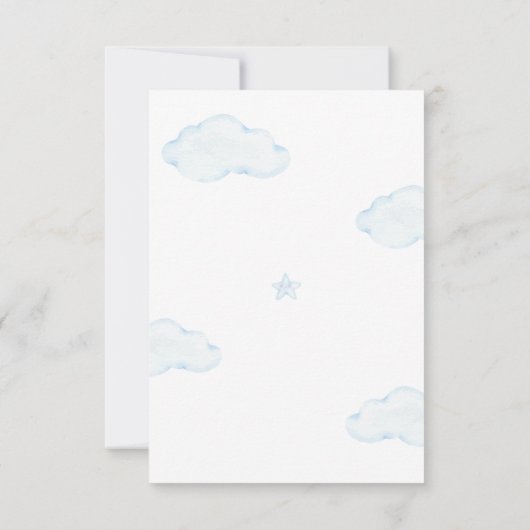 我々はbearly待つことができクマ赤ちゃんシャワー詩の青 サンキューカード (裏面)