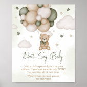 我々はbearly待つことができグリーンボーホー言わないベビー ポスター (正面)