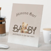我々はbearly待つことができベイビーシャワーミモザバー 台座サイン (インサイチュ)