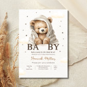 我々はbearly待つことができ赤ちゃんシャワー少年テディベアベビー 招待状