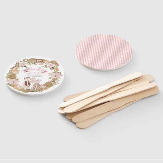 我々はbearly待つことができBohoベアファミリーベビーシャワーH ハンドファン (組立なし)