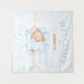 我々はBey Wait Boy Baby Showerウェルカムサイン タペストリー (正面(横))