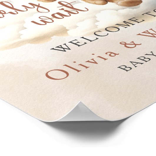 我々はBohoパーティー歓迎サインを待つことができる ポスター (角)