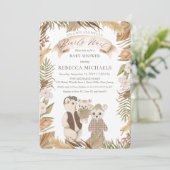 我々はBohoベアファミリー赤ちゃんシャワーを待つことができる 招待状 (スタンド正面)