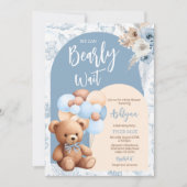 我々はBohoベビーベイビーシャワーを待つことができる 招待状 (正面)