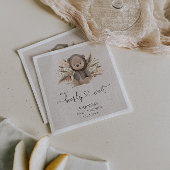 我々はBoho Bear赤ちゃんシャワーを待つことができる スタンダードランチョンナプキン