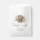 我々はBoho Bear赤ちゃんシャワーを待つことができる フェイバーバッグ (正面)