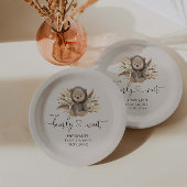 我々はBoho Bear赤ちゃんシャワーを待つことができる ペーパープレート