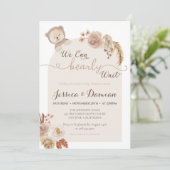 我々はBoho Bear赤ちゃんモダンシャワーを待つことができる 招待状 (スタンド正面)