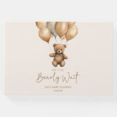 我々はBoho Teddyクマ赤ちゃんシャワーを待つことができる ゲストブック (正面)