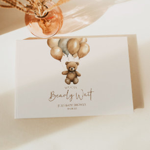 我々はBoho Teddyクマ赤ちゃんシャワーを待つことができる ゲストブック