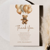 我々はBoho Teddyクマ赤ちゃんシャワーを待つことができる サンキューカード