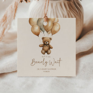 我々はBoho Teddyクマ赤ちゃんシャワーを待つことができる フェイバータグ