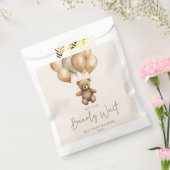 我々はBoho Teddyクマ赤ちゃんシャワーを待つことができる フェイバーバッグ (封をした状態)