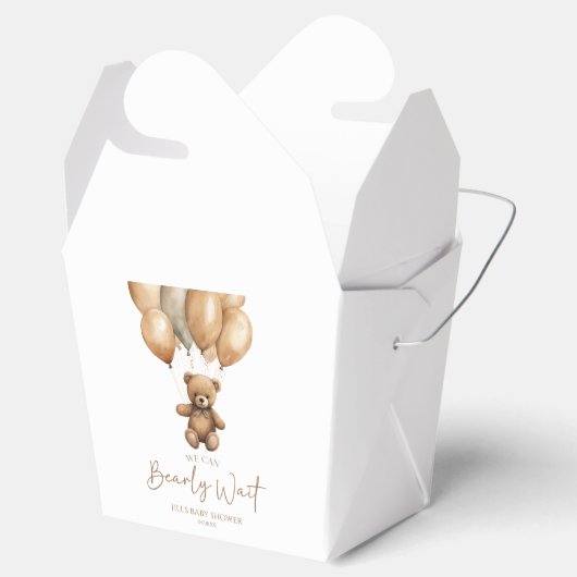 我々はBoho Teddyクマ赤ちゃんシャワーを待つことができる フェイバーボックス (オープン)