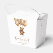 我々はBoho Teddyクマ赤ちゃんシャワーを待つことができる フェイバーボックス (裏面サイド)