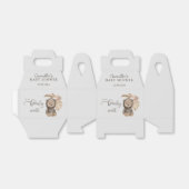 我々はBoho Teddyクマ赤ちゃんシャワーを待つことができる フェイバーボックス (折り畳みなし)