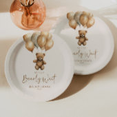 我々はBoho Teddyクマ赤ちゃんシャワーを待つことができる ペーパープレート