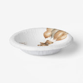 我々はBoho Teddyクマ赤ちゃんシャワーを待つことができる ペーパーボウル (傾斜あり)