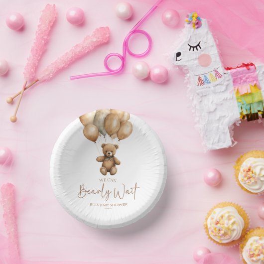 我々はBoho Teddyクマ赤ちゃんシャワーを待つことができる ペーパーボウル (パーティー)