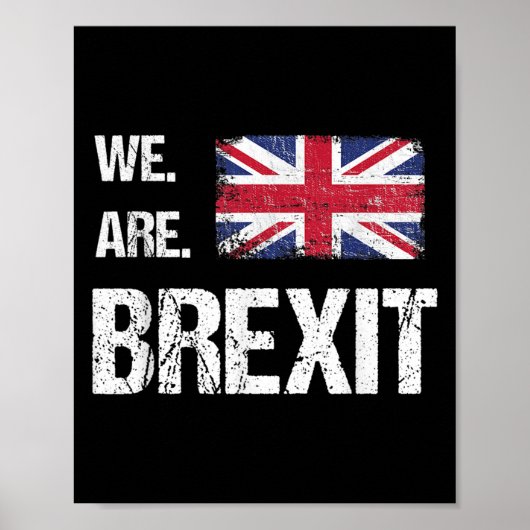 我々はBrexit、ユニオン・ジャック国旗、離れ引用文だ ポスター (正面)