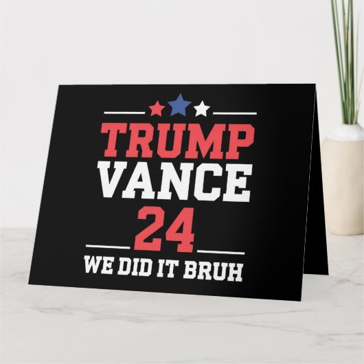 我々はBruh私たちはトランプVanceを獲得した47th カード (正面)