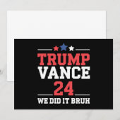 我々はBruh私たちはトランプVanceを獲得した47th 招待状 (正面/裏面)