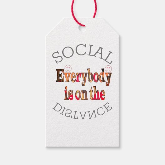 我々はCOVID-19:レジリエンスのメッセージを行う ギフトタグ (正面)