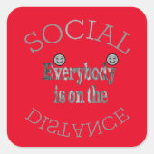 我々はCOVID-19：レジリエンスのメッセージを行う スクエアシール (正面)