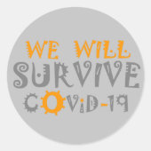 我々はCOVID-19:レジリエンスのメッセージを行う ラウンドシール (正面)