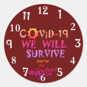 我々はCOVID-19:レジリエンスのメッセージを行う ラウンドシール (正面)