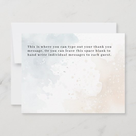 我々はDenimテディベア赤ちゃんシャワーを待つことができる サンキューカード (裏面)