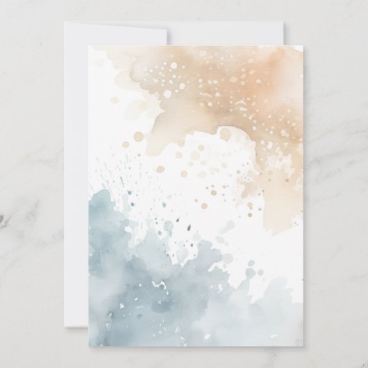 我々はDenimテディベア赤ちゃんシャワーを待つことができる 招待状 (裏面)