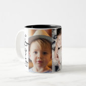 我々はGrandpa孫の写真を愛している ツートーンマグカップ (正面左)