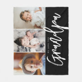 我々はGrandpa孫の写真を愛している フリースブランケット (正面)