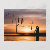 我々はKnot Elopementの発表写真を結んだ 案内ポストカード (正面)