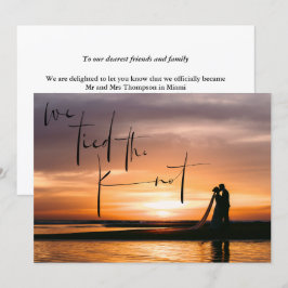 我々はKnot Photo Elopementの発表を結んだ 招待状
