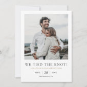 我々はKnot Photo Elopementモダンの結び付け結婚た 案内状 (正面)