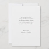 我々はKnot Photo Elopementモダンの結び付け結婚た 案内状 (裏面)