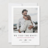 我々はKnot Photo Elopementモダンの結び付け結婚た 案内状 (正面)