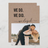 我々はKraftのスタイル写真を駆け落としエレガントた 招待状 (正面/裏面)