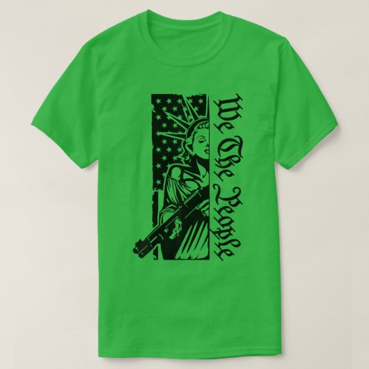 我々はPeople Liberty Lady Pro Gun第2改正 Tシャツ (デザイン正面)