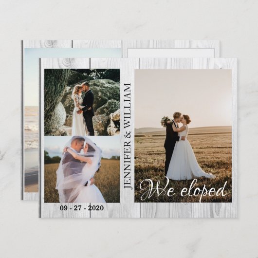 我々はPhoto Collage Woodの発表結婚を逃れた (正面/裏面)